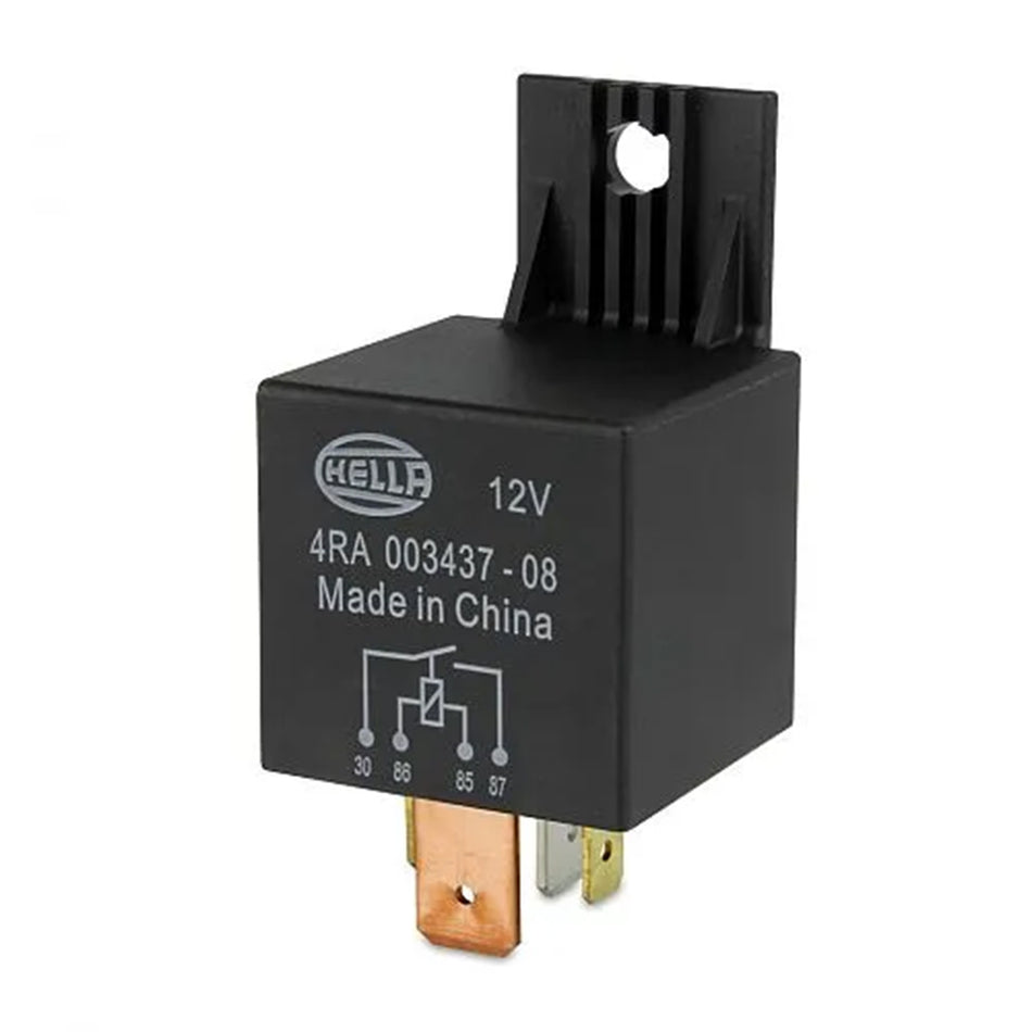 HELLA 12V 4 Pin Normally Open High Capacity Relay - 60A front view
