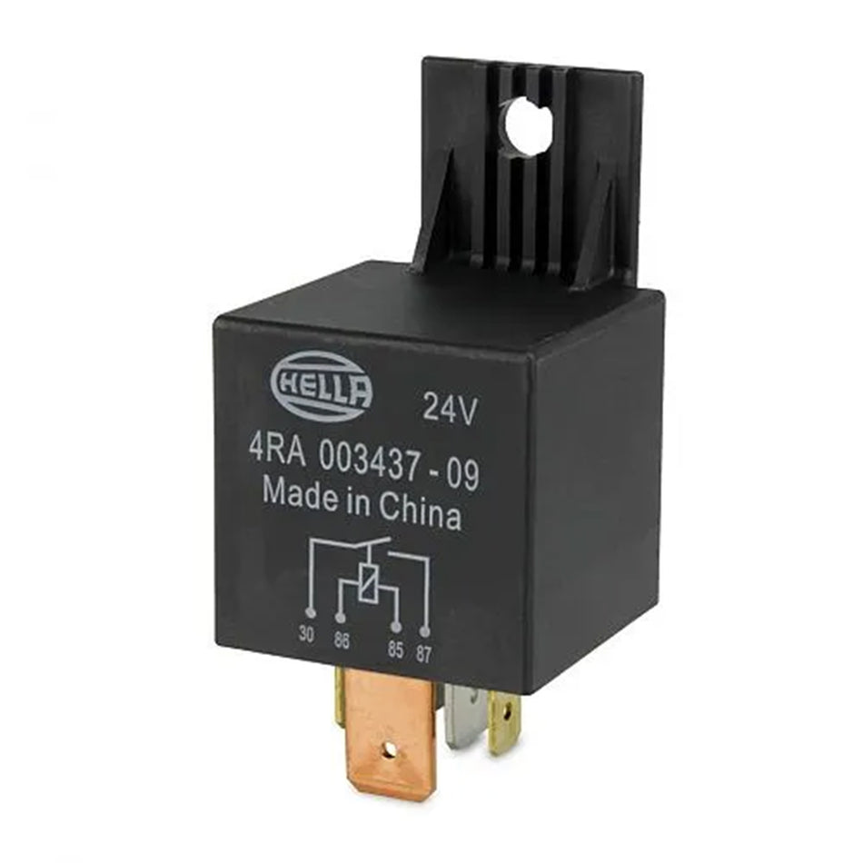HELLA 24V 4 Pin Normally Open High Capacity Relay - 60A front view