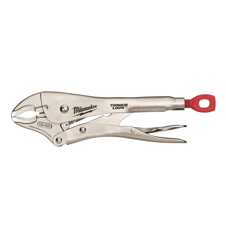 Milwaukee Torquelock Curved Jaw Locking Pliers 254mm/10in 48223420.  Side view of pliers.