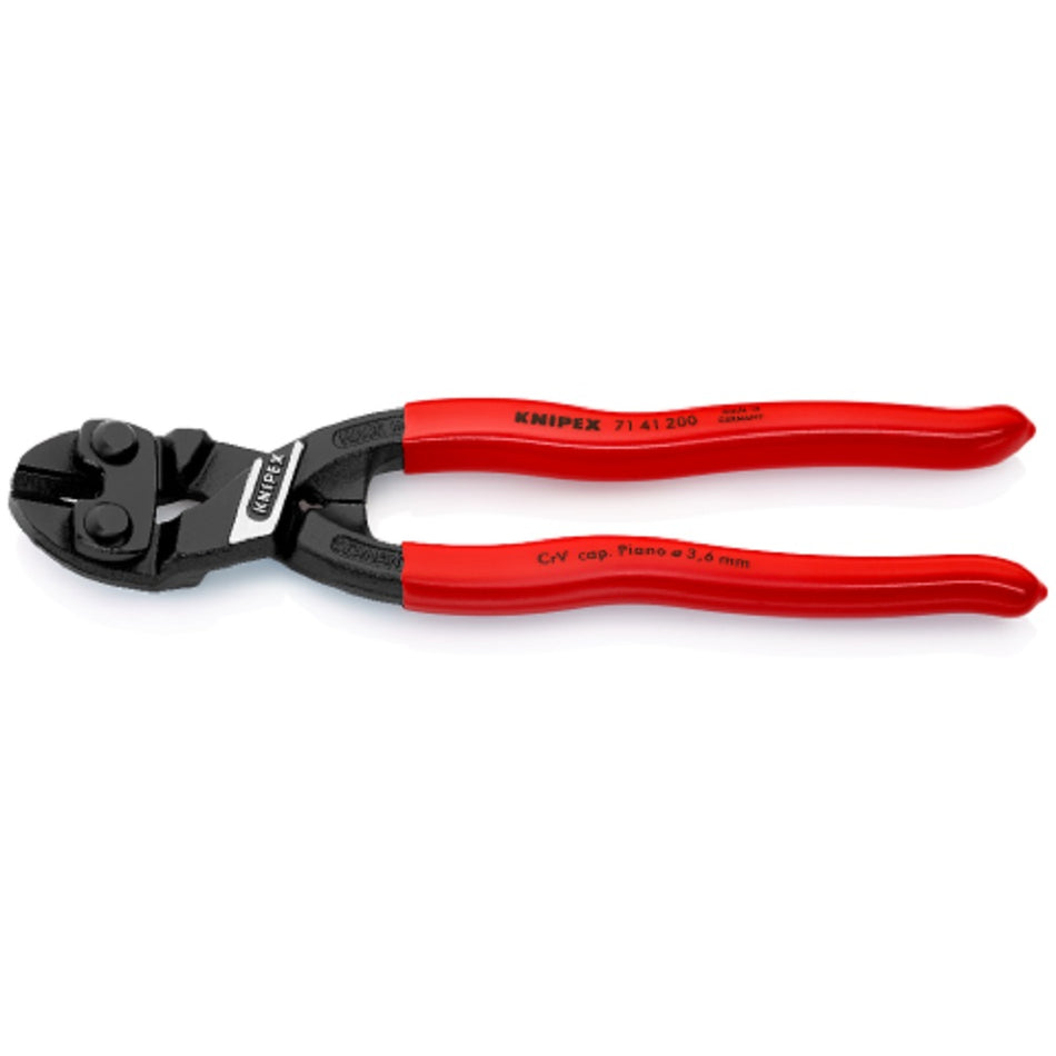 Knipex Compact Bolt Cutter "Cobolt" 7141200.  Angled view showing jaws closed.