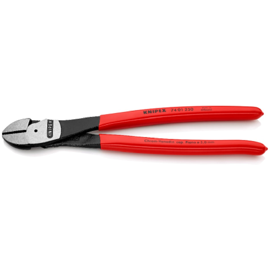 Knipex DF Diagonal Cutting Nippers 7401250.  Angled view showing jaws closed.