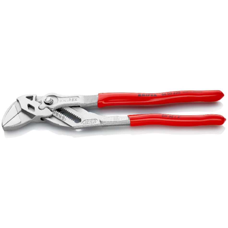Knipex Pliers Wrench 8603250.  Angled view showing jaws closed.