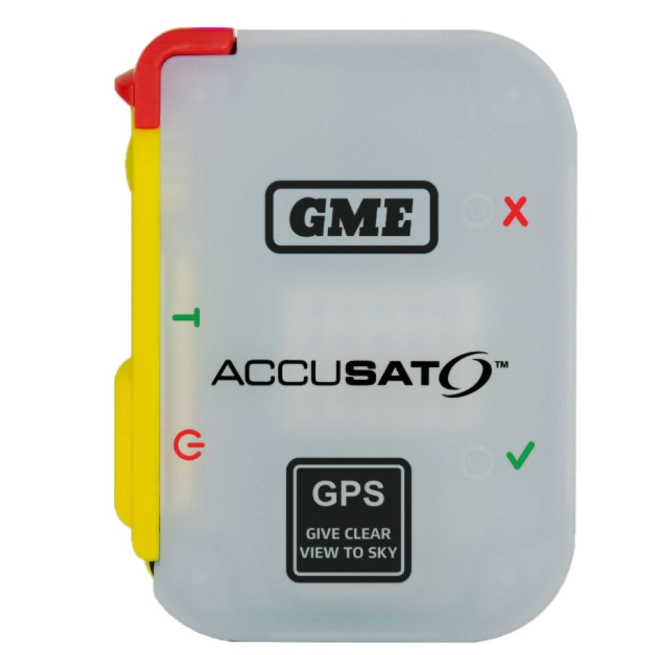 Compact and Light Locator Beacon with GPS-MT610G. Front view of locator beacon.