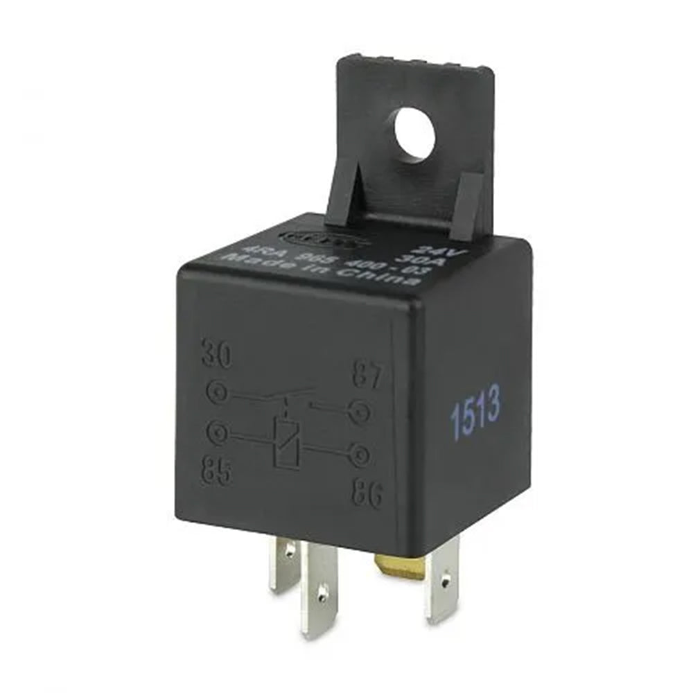 HELLA 24V 4 Pin Normally Open Mini Relay - 20A front view