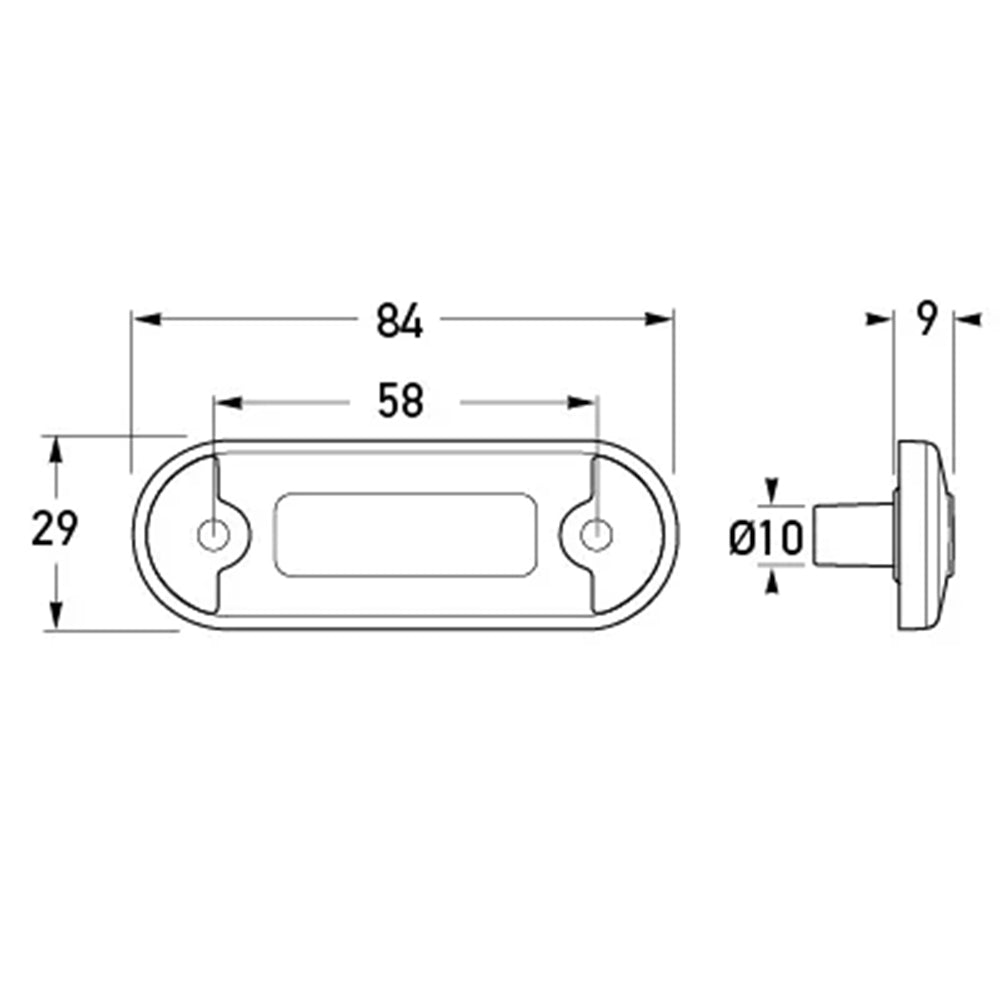 HELLA DuraLED® Rear Direction Indicator Lampdimensions
