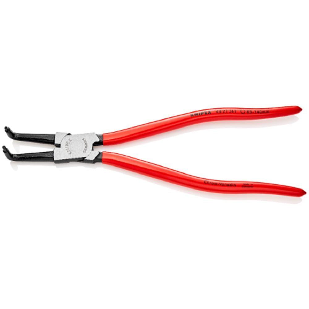 Knipex Circlip Pliers 4421J41. Angled view showing jaws opened.