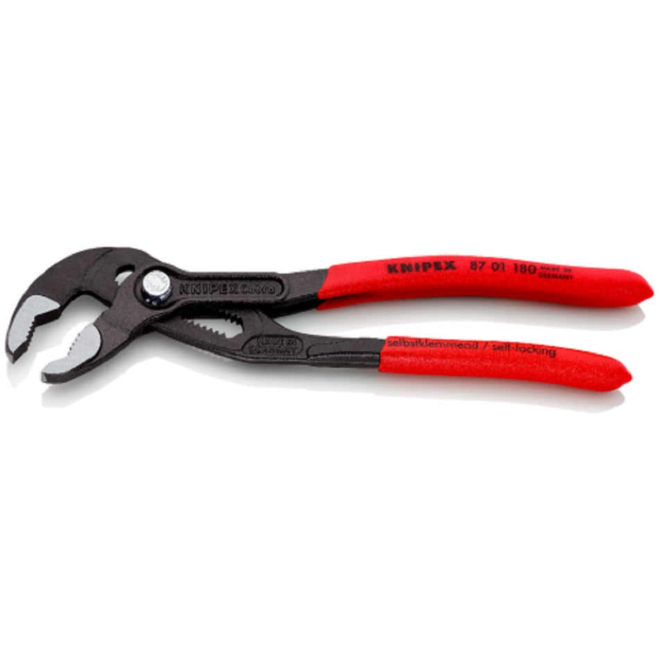 Knipex Cobra Water Pump 8701180.  Angled view showing jaws open.