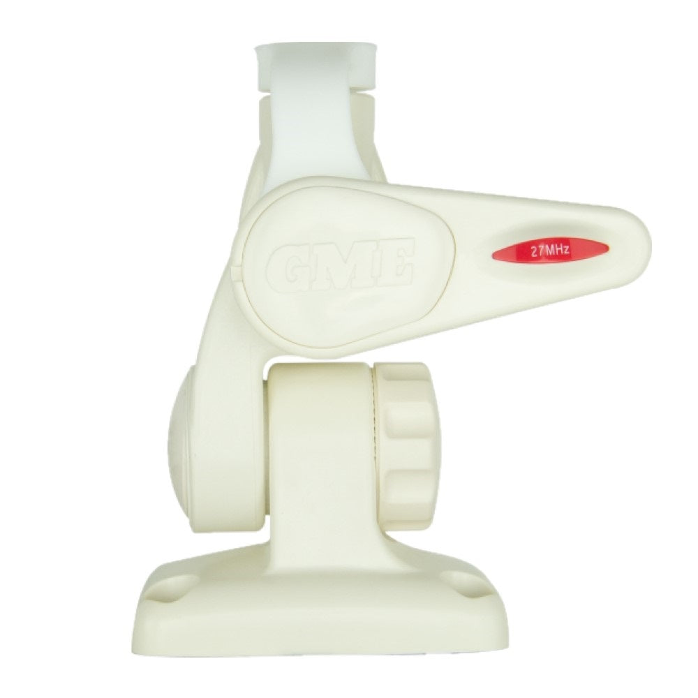 GME Double Swivel Rectangular Antenna Base ABL012. Side view of base showing angle adjuster