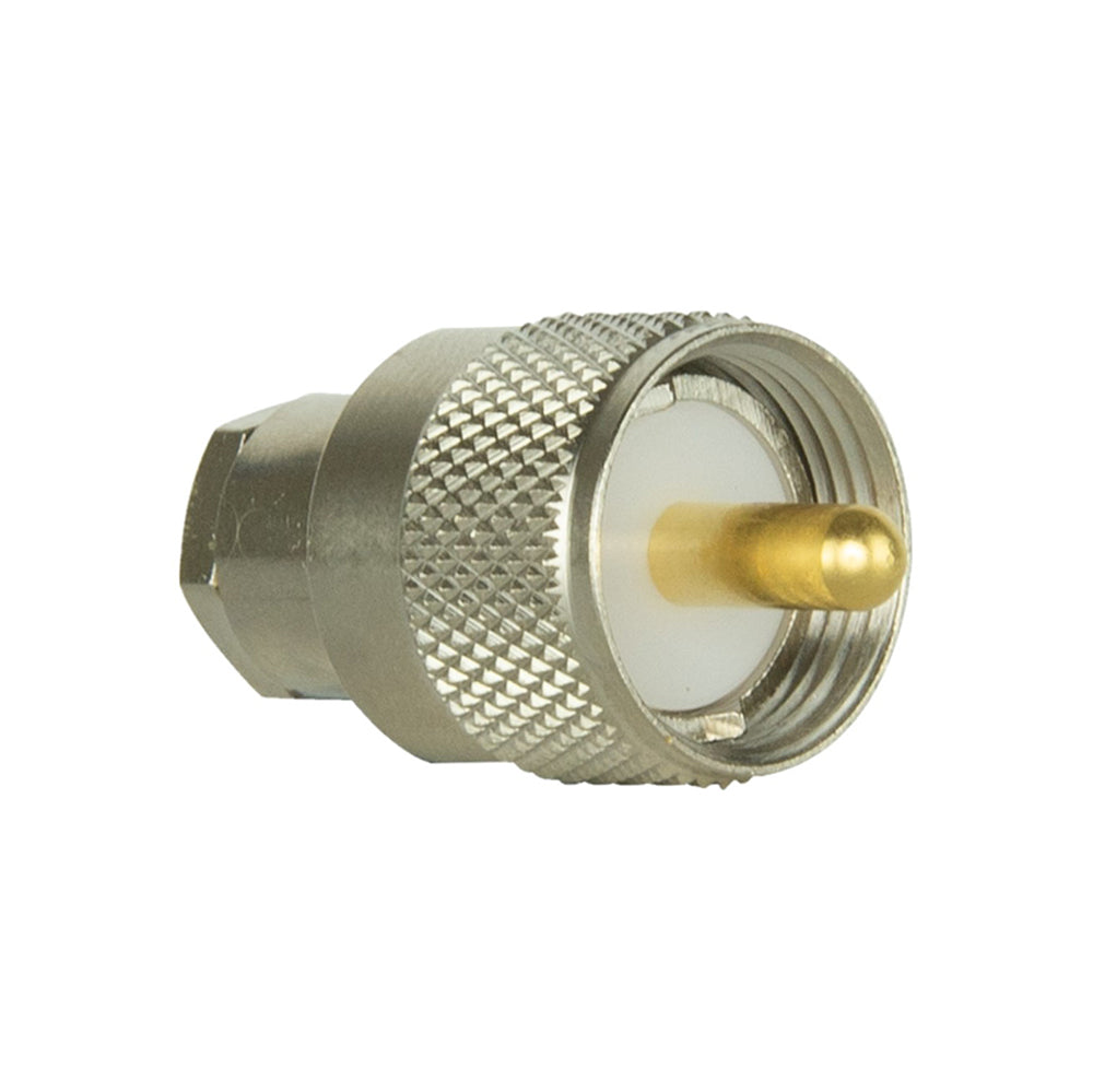 GME Plug Adaptor AD503.  Angled view showing PL259 end of adaptor.