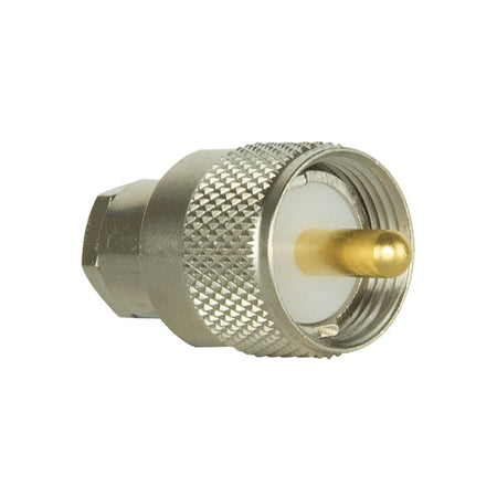 GME Plug Adaptor AD503.  Angled view showing PL259 end of adaptor.