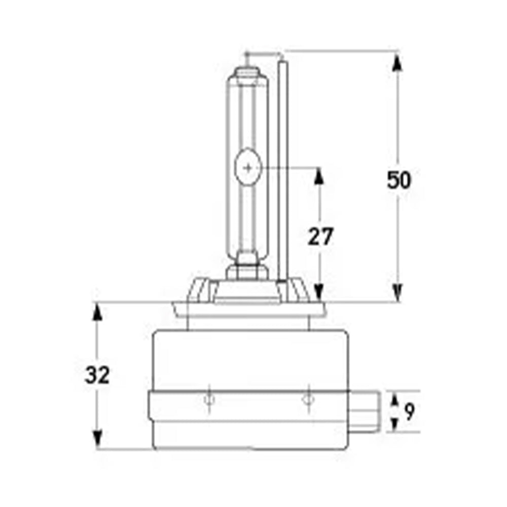 HELLA D1S HID Xenon Gas Discharge Bulb dimensions
