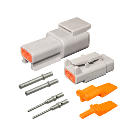 Deutsch DTM Series 2 Way Connector Kit with Nickel Contacts