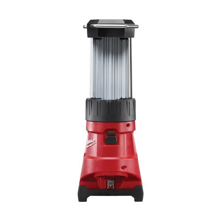Milwaukee M12 LED Lantern/Flood Light M12LL-0. Side view of lantern/light showing USB port. 
