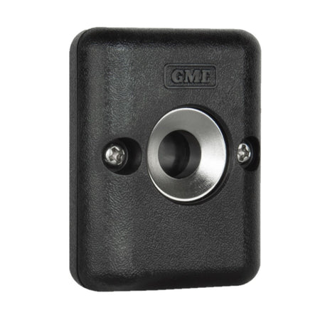 GME Magnetic Microphone Mounting Bracket-MB207.  Front view of black bracket with silver centre.