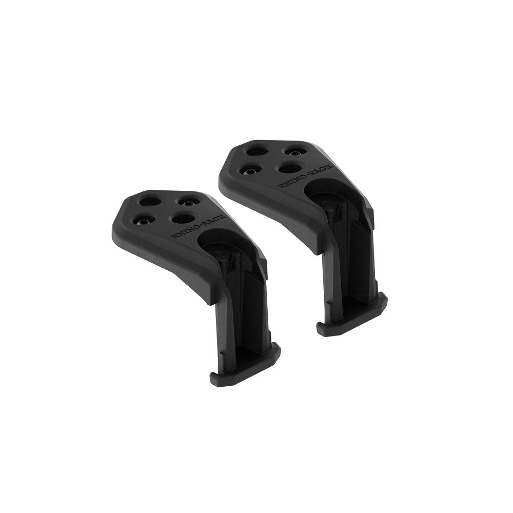 Rhino-Rack Stow It Base Brackets-SSIT2. Front view of 2 x black base brackets.