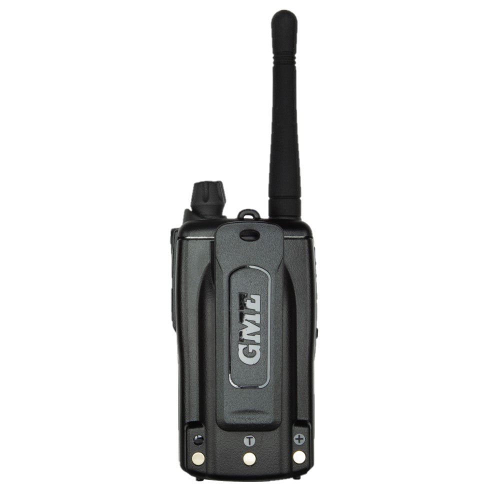 GME 5 Watt UHF Black Handheld Radio - back view