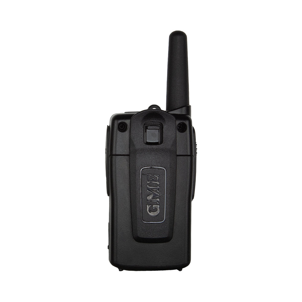 GME 5/1 Watt UHF CB Handheld Radio - Family Pack. Back view of TX667 radio.