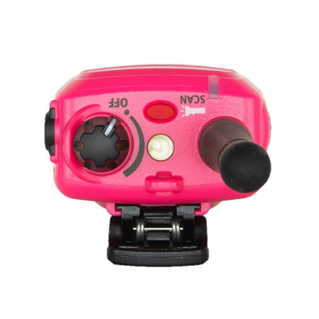 GME 5 Watts UHF Pink Handheld Radio - top view